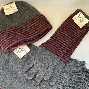 🇺🇸 Vintage Union Label Hat, Gloves and Scarf Set